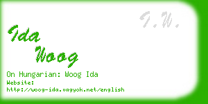 ida woog business card